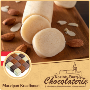 4er Marzipan Kreationen Zartbitterschokolade • im Sackerl