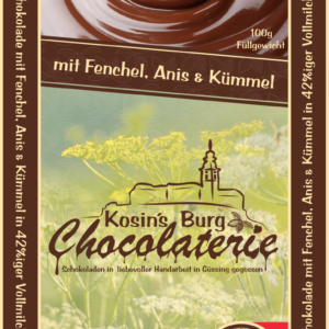 Shop Fenchel, Anis, Kümmel 42% VMS Fenchel, Anis, Kümmel Vollmilchschokolade • Ganze Tafel