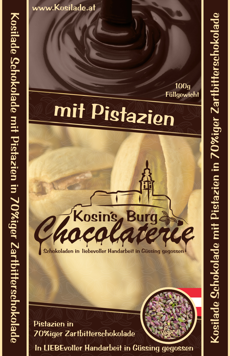 Pistazien Zartbitterschokolade • Ganze Tafel