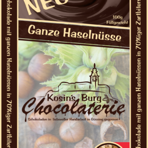 Shop Haselnüsse 38% ZBS Ganze Haselnüsse Zartbitterschokolade • Ganze Tafel