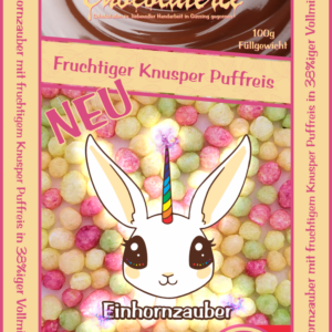 Einhornzauber - fruchtiger Knusper Puffmais Vollmilchschokolade • Ganze Tafel