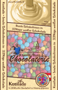 Bunte Schokolinsen Weiße Schokolade • Ganze Tafel