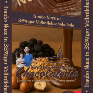 Shop Traube Nuss 38% VMS Traube Nuss • Vollmilchschokolade • Ganze Tafel