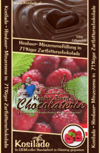 Himbeer Minze Zartbitterschokolade • Ganze Tafel