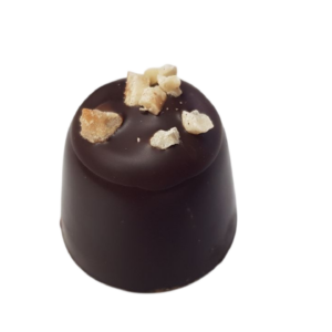 Haselnussgeist Einzelpraline • Zartbitterschokolade